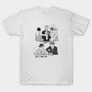 Art Deco Flirty Couples - Vintage Aesthetic T-Shirt